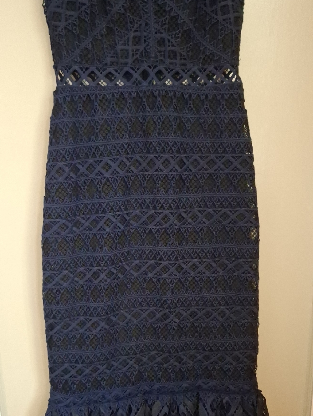 Jonathan Simkhai Navy Crochet Lace Maxi Dress_1 - Picture 4 of 8